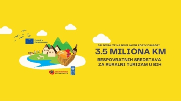 Javni poziv vrijedan 3,5 miliona KM za podršku investicijama u ruralni turizam u BiH.